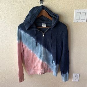 Victoria’s Secret PINK Zip up multi-colored hoodie Women’s Small